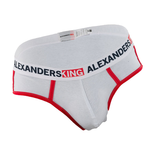 TP0027 Brief White Bias Red Comfort Alexanders King