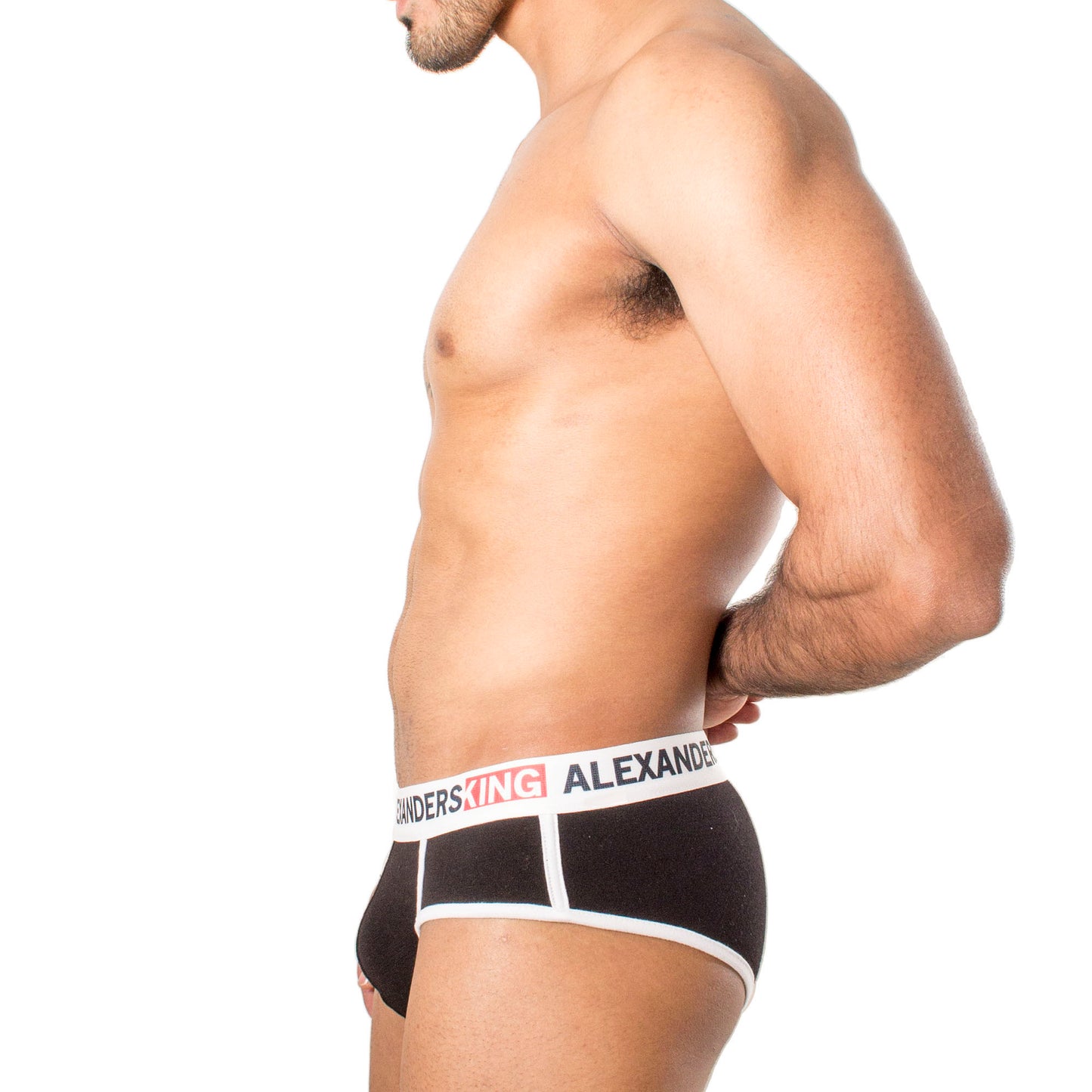 TP0052 Brief Negro Bies Blanco Comfort Alexanders King