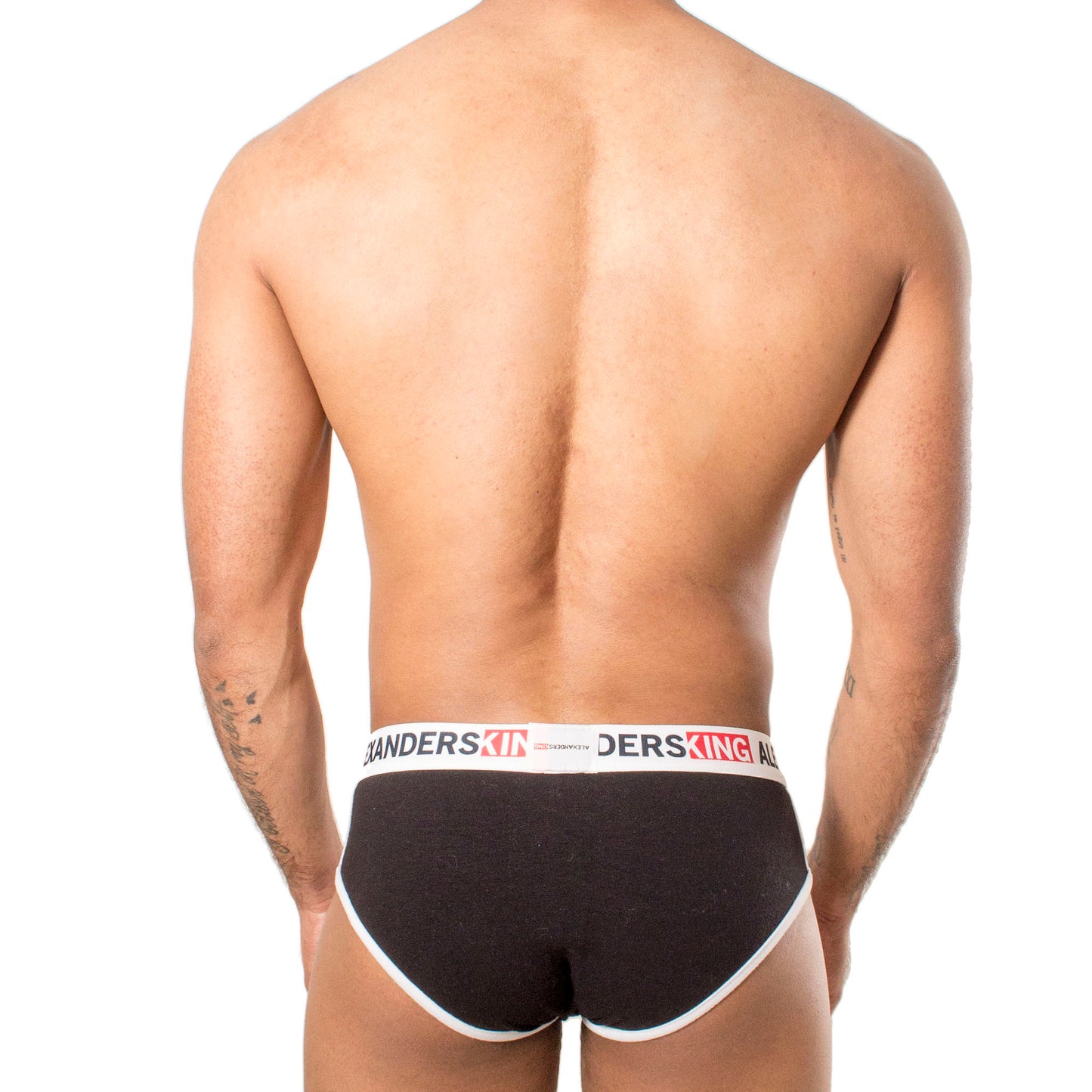 TP0052 Brief Negro Bies Blanco Comfort Alexanders King