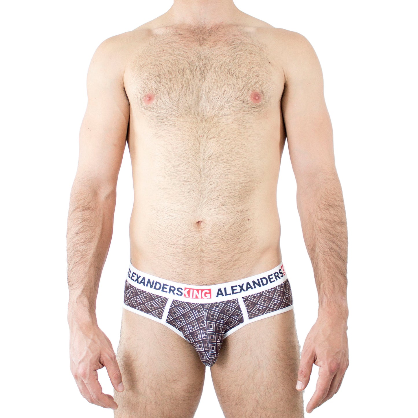 TP0178 Brief Wiwen estampado a cuadros negro con gris Skinit Alexanders King