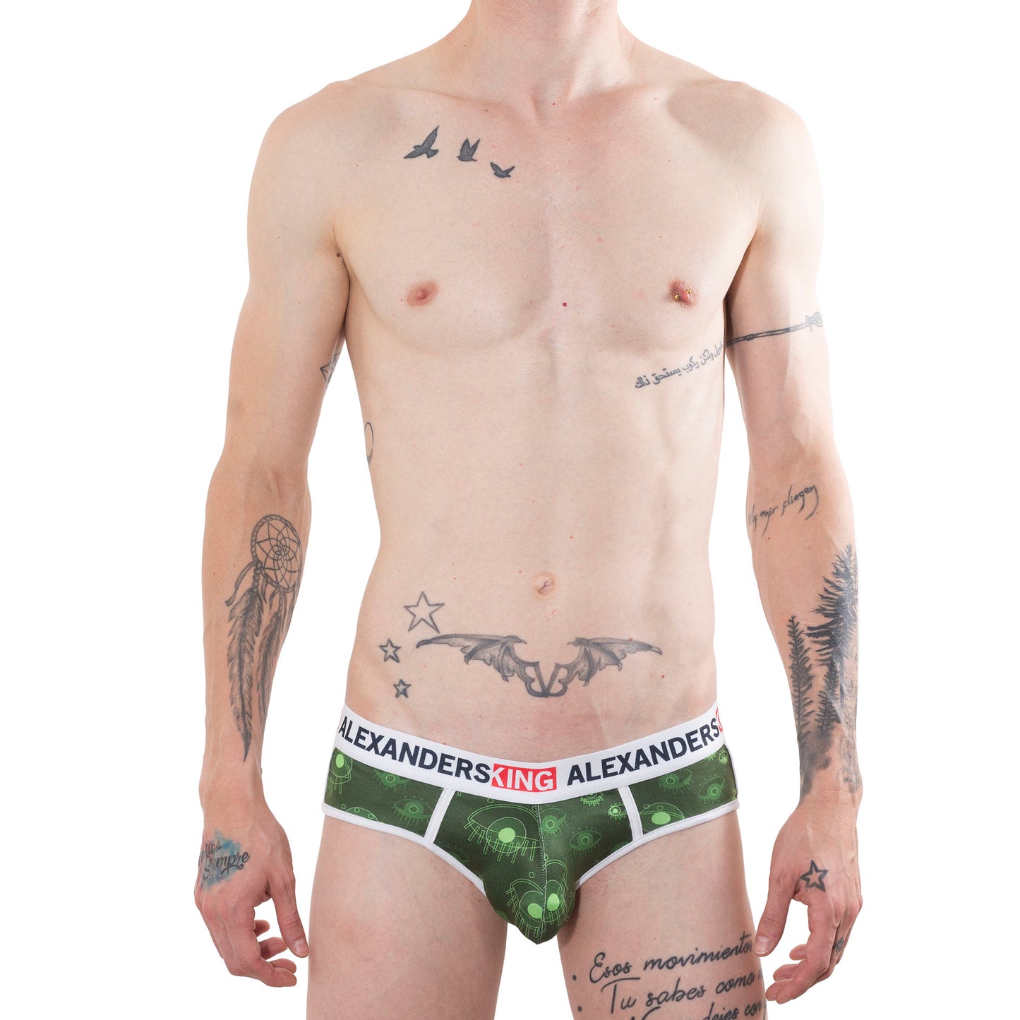 TP0266 Brief Trusa Ojo que todo lo Ve Estampado Ojos Color Verde SkinIt AlexandersKing