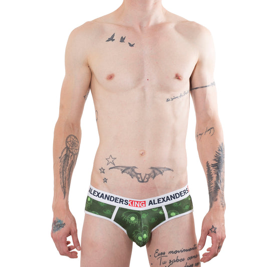 TP0266 Brief Trusa All-Seeing Eye Patterned Green Eyes SkinIt AlexandersKing