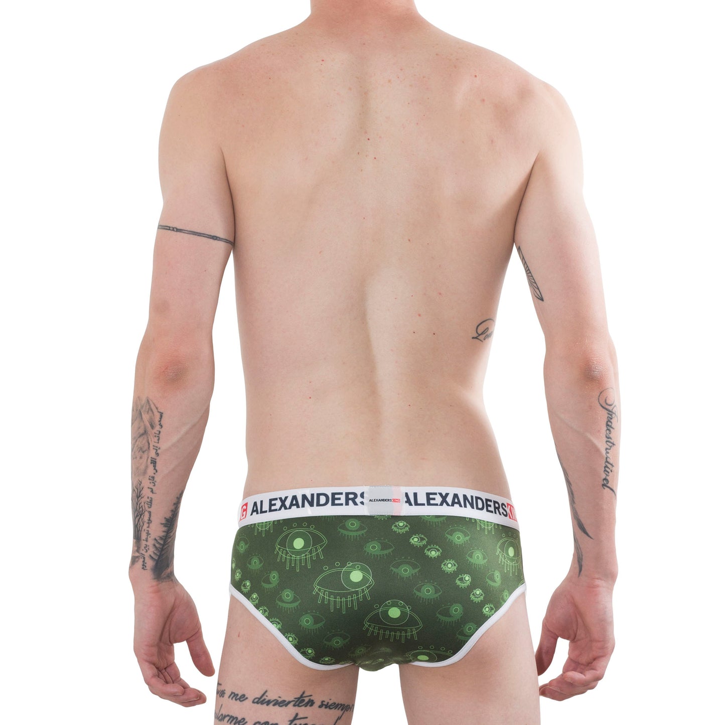 TP0266 Brief Trusa Ojo que todo lo Ve Estampado Ojos Color Verde SkinIt AlexandersKing