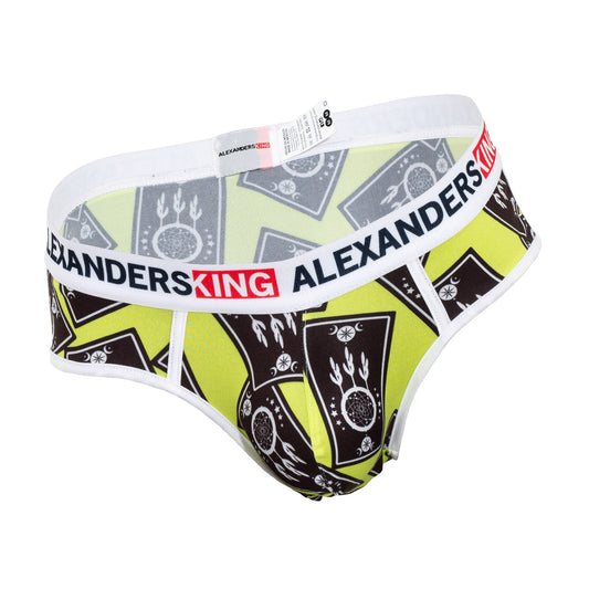 TP0269 Brief Trusa Te Leo la Suerte Estampado Cartas Color Verde Negro SkinIt AlexandersKing