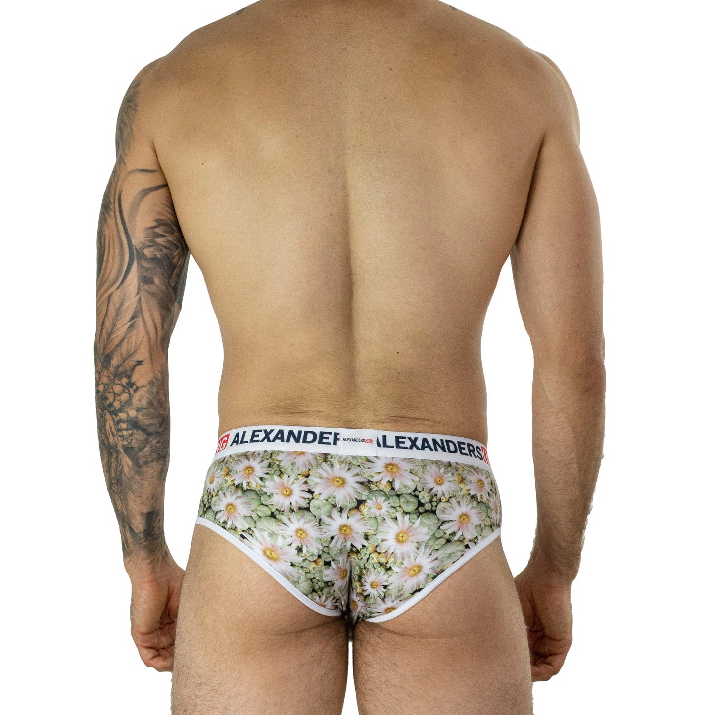 TP0279 Brief Trusa Flor de Peyote Flores Blancas SkinIt AlexandersKing